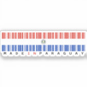 Made in Paraguay Barcode Flag Sticker (Vorderseite)