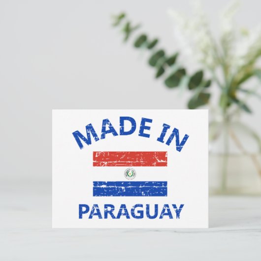 Made in Paraguay Postkarte (Stehend Vorderseite)