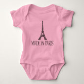 Made in Paris (Eiffelturm) Baby Strampler (Vorderseite)