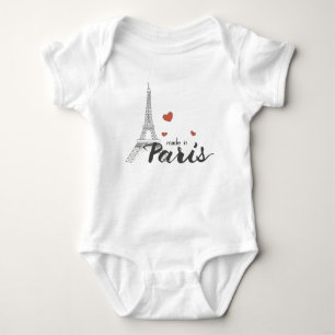 Made in Paris with Eiffel Tower Baby Strampler