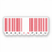 Made in Peru Barcode Flag Sticker (Vorderseite)