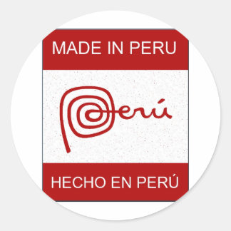 Made in Peru Runder Aufkleber