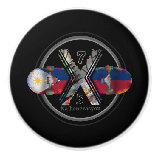 Made in Philippines 1975 Keramikknauf (Vorderseite)