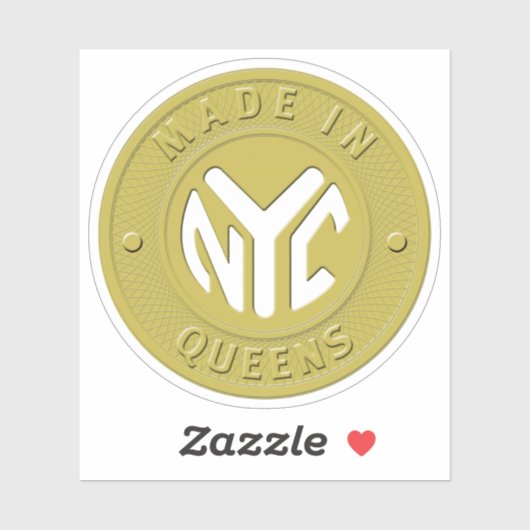 Made in Queens Token Aufkleber (Blatt)