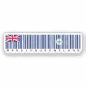 Made in Queensland Barcode Flag Sticker (Vorderseite)