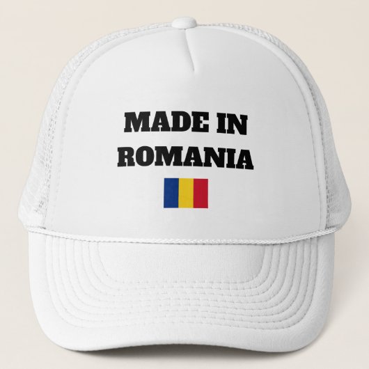 Made in Romania und flagge Truckerkappe (Vorderseite)
