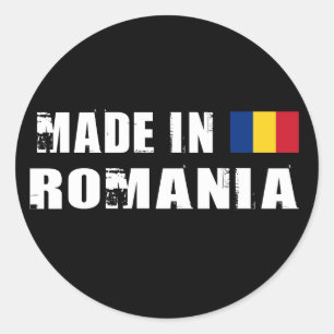 Made in Rumänien Runder Aufkleber