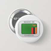 Made in Sambia Button (Vorne & Hinten)