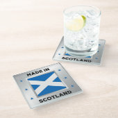 Made in Schottland Glasuntersetzer (Schrägansicht)