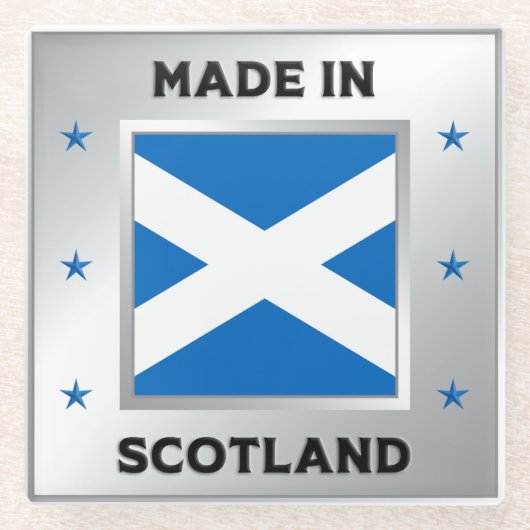 Made in Schottland Glasuntersetzer (Vorderseite)