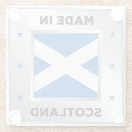 Made in Schottland Glasuntersetzer (Rückseite)