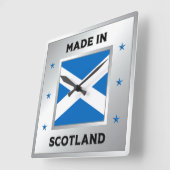 Made in Schottland Quadratische Wanduhr (Winkel)