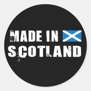 Made in Schottland Runder Aufkleber