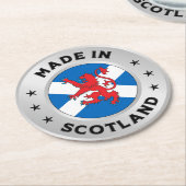 Made in Schottland Runder Pappuntersetzer (Angewinkelt)