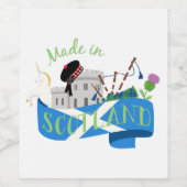 Made in Schottland Weinetikett (Einzelnes Label)