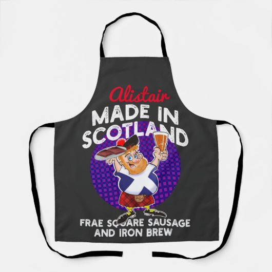 MADE IN SCOTLAND fram Square Wurst und Eisen Brew Schürze (Vorderseite)