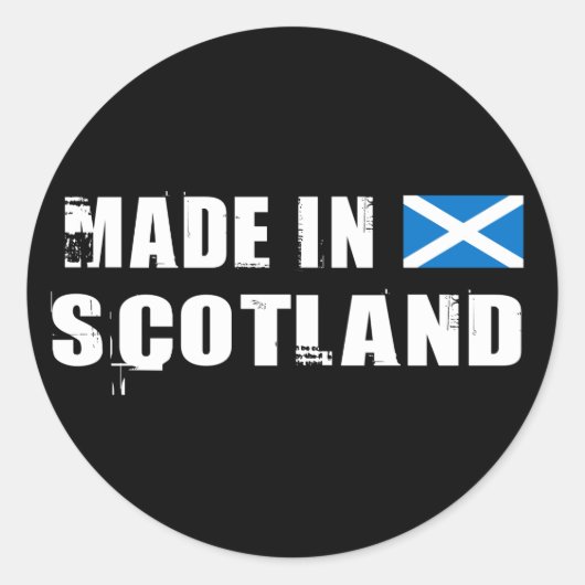 Made in Scotland Runder Aufkleber (Vorderseite)