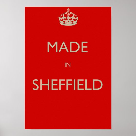 Made in Sheffield Poster (Vorne)