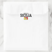 Made in Sicilia Runder Aufkleber (Tasche)