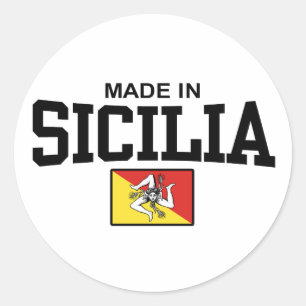 Made in Sicilia Runder Aufkleber