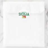 Made in Sicilia Runder Aufkleber (Tasche)