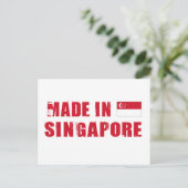 Made in Singapur Postkarte (Stehend Vorderseite)