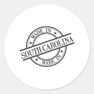 Made in South Carolina Briefmarke Style Logo Schwa Runder Aufkleber