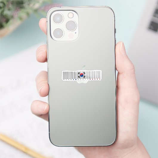 Made in South Korea Barcode Flag Design Aufkleber (Telefon)