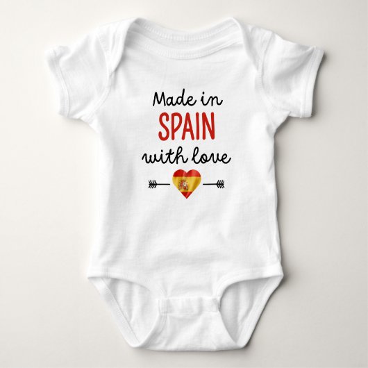 Made in Spain with Liebe Baby Strampler (Vorderseite)