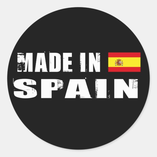 Made in Spanien Runder Aufkleber (Vorderseite)