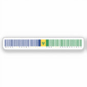 Made in St. Vincent Barcode Flag Aufkleber (Vorderseite)