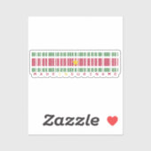 Made in Suriname Barcode Flag Sticker (Blatt)