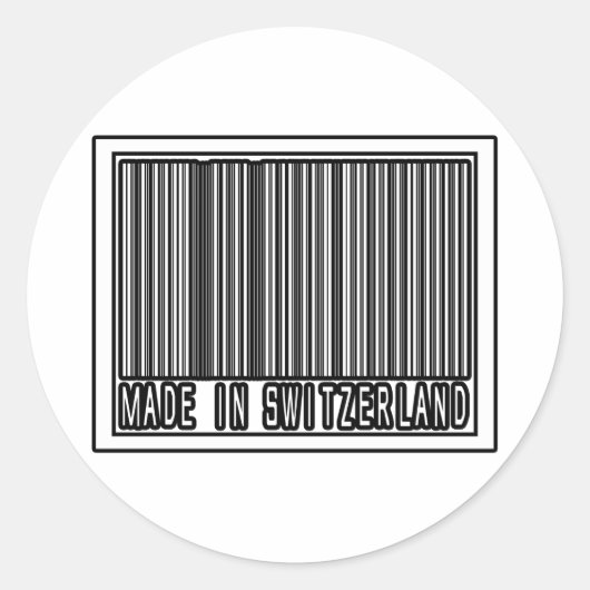 Made in Switzerland Runder Aufkleber (Vorderseite)