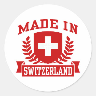 Made in Switzerland Runder Aufkleber