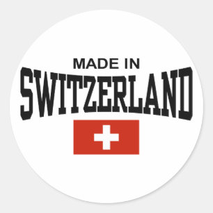 Made in Switzerland Runder Aufkleber