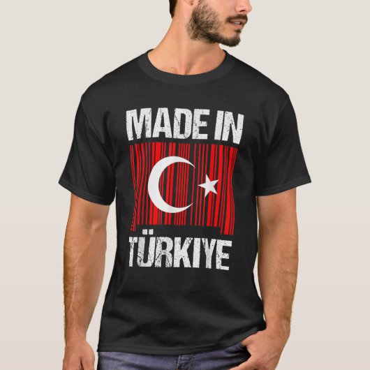 Made in T rkiye Türkei Flag Türkisches T-Shirt (Vorderseite)