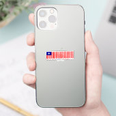 Made in Taiwan Barcode Flag Design Aufkleber (Telefon)
