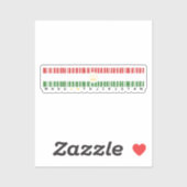 Made in Tajikistan Barcode Flag Design Aufkleber (Blatt)