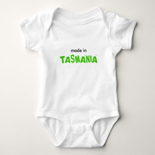 Made in Tasminia Funny Niedlich Baby Strampler (Vorderseite)