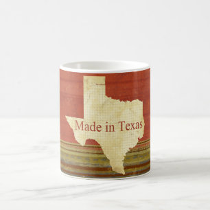 Made in Texas Rostrote Streifen Coffee Tea Tasse