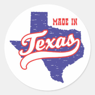 Made in Texas Runder Aufkleber