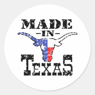 Made in Texas Runder Aufkleber