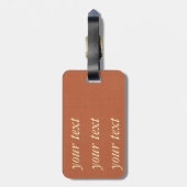 Made in Texas Rusty Red Luggage Tag Gepäckanhänger (Rückseite vertikal)