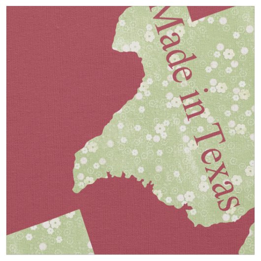 Made in Texas Staat Map Custom Fabric Stoff (Nahaufnahme)