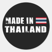 Made in Thailand Runder Aufkleber (Vorderseite)