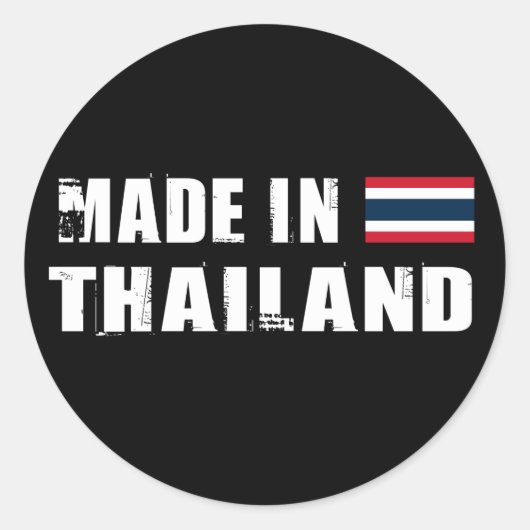Made in Thailand Runder Aufkleber (Vorderseite)
