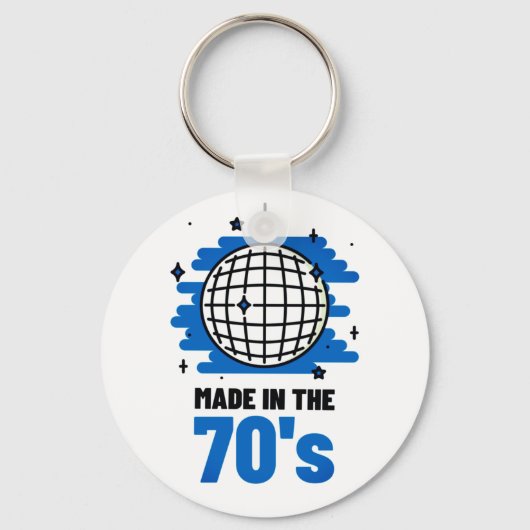 Made in the 70er Button Schlüsselanhänger (Vorderseite)