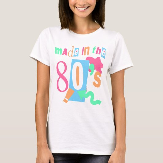 Made in the 80er Pastel Aighties Retro T - Shirt (Vorderseite)
