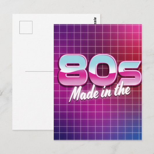 Made in the 80er postkarte (Vorne/Hinten)