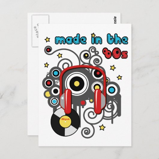Made in the 80er postkarte (Vorne/Hinten)
